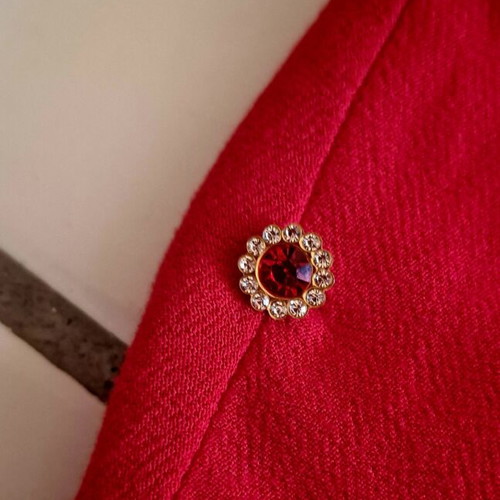 Pull & Bear red dress like new with crystals on shoulders