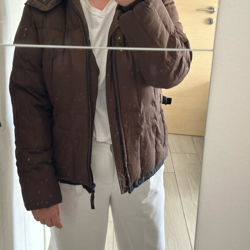 Down jacket like new brown, size M and L