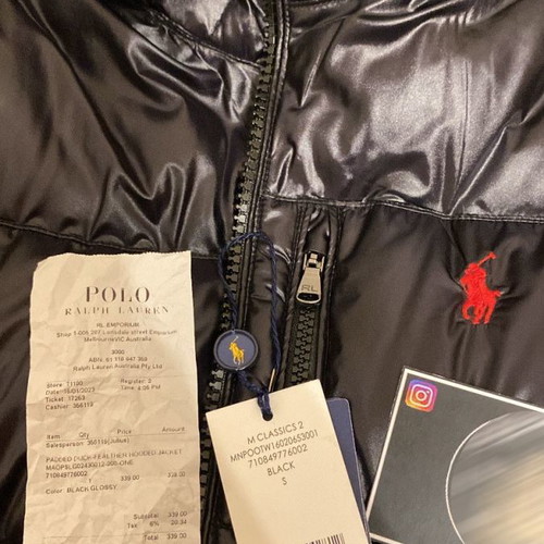 Ralph Lauren Men's Winter Puffer Jacket Black New