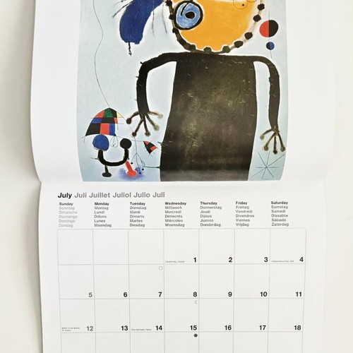 Joan Miro Wall Calendar 2009 like new