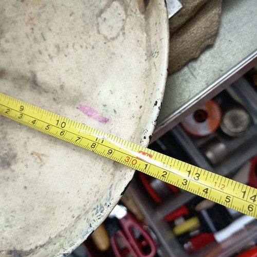 Large iron candlestick used, height 0.70 m