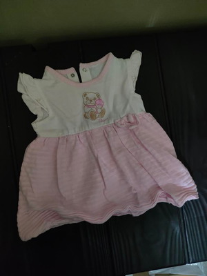 Baby dress with embroidered teddy bear like new