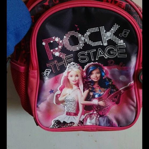Barbie bag new, pink, suitable for kindergarten