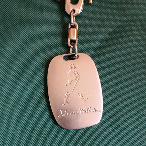 Johnnie Walker Collectible Metal Keychain Vintage Striding Man