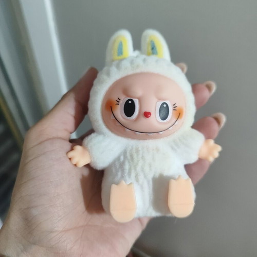 Lafoufou plastic toy with fur, like new, palm size