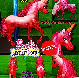Barbie and the Secret Door Pink Unicorn Mattel 2014 Ροζ Μονόκερος Φιγούρα Άλογο Μπάρμπι Μυστήριο