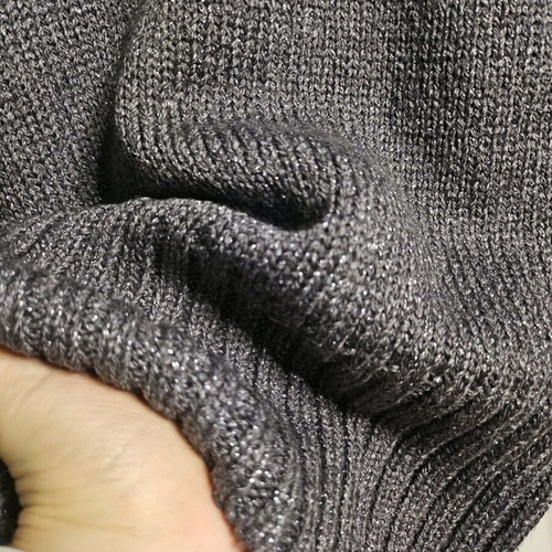 Mango sweater with wool and metallic yarn like new, gray silver size M