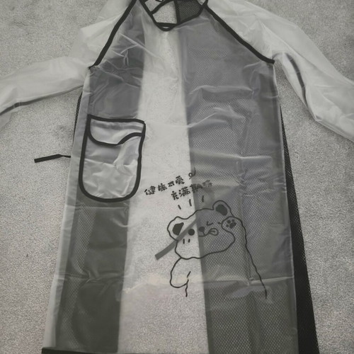 Transparent Waterproof Work Apron with Sleeves new
