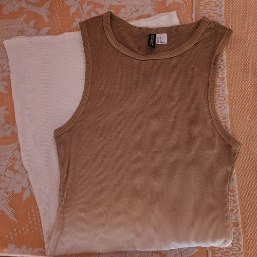 H&M Divided ribbed dress size S beige used like new