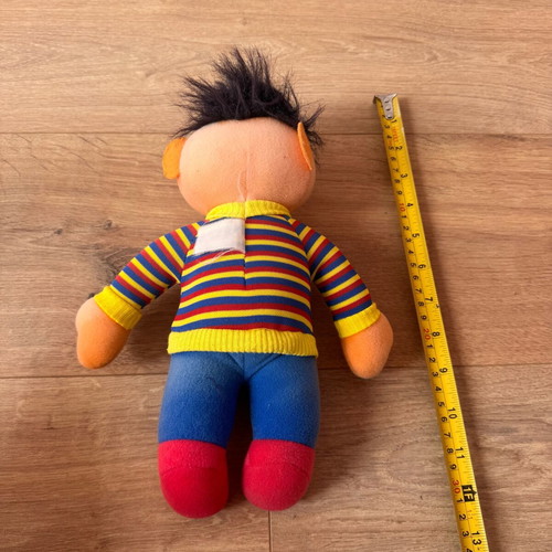 Vintage plush Ernie toy from Muppets Sesame Street, used, 12 inches