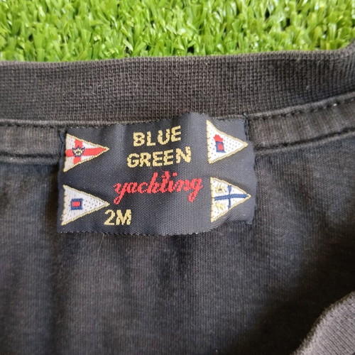 Blue Green Yachting T-shirt used, size M, black and gray
