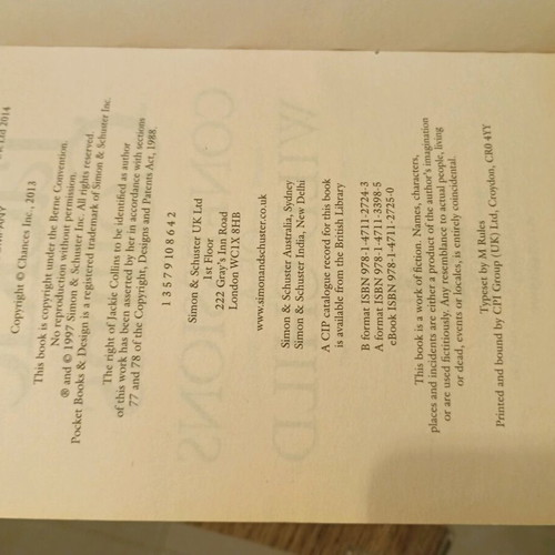 Jackie Collins Confessions of a Wild Child foreign language book used