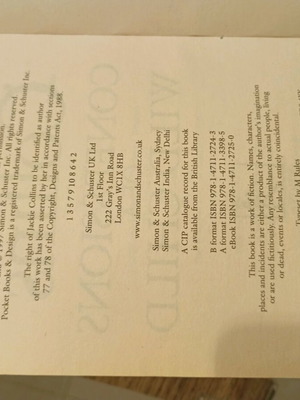Jackie Collins Confessions of a Wild Child foreign language book used