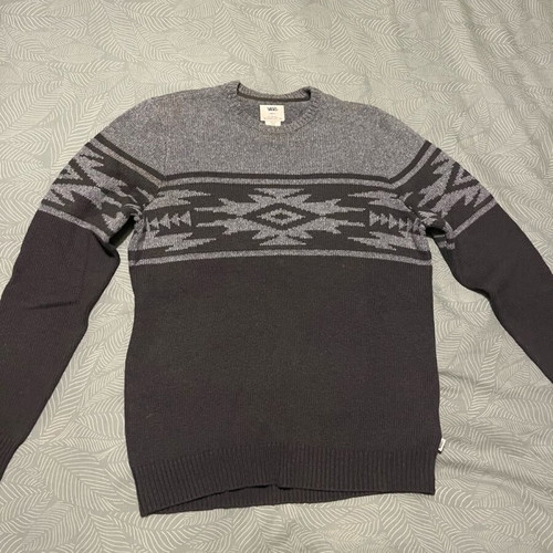 Vans knitted sweater like new, size M, black and gray