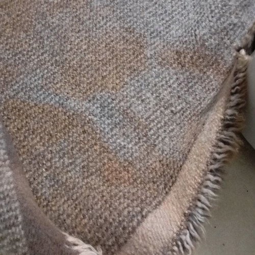 Mohair rug used 1.70x2.70 old made from goat hair