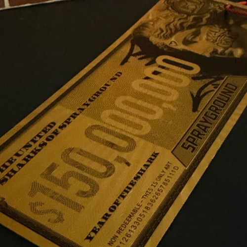 Sprayground Year of the Shark collectible golden ticket like new