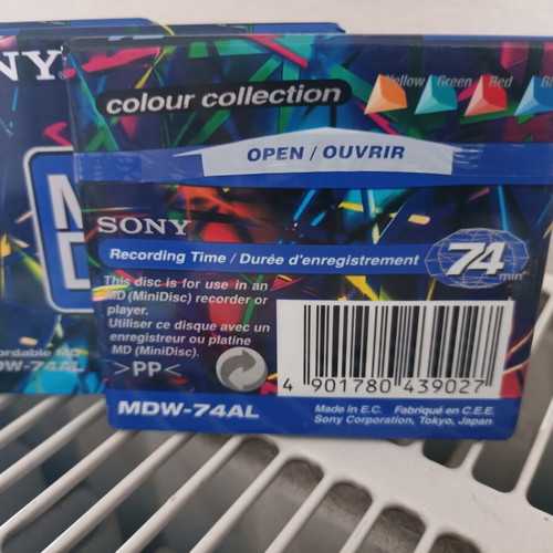 Sony MDW-74A1 MiniDisc Sapphire Blue sealed, new