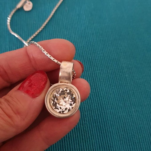 Dyrberg/Kern necklace authentic used with Swarovski crystal silver