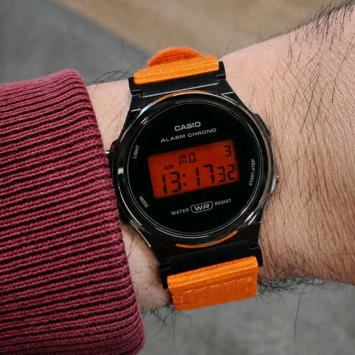 Casio A171 Safety Orange watch like new