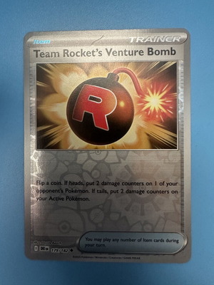 Team Rocket's Venture Bomb Pokemon Card new