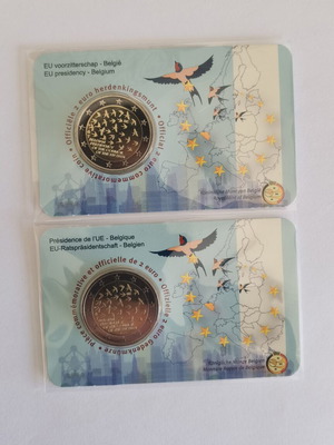 Belgium 2024 Presidency Coincards set of two, new