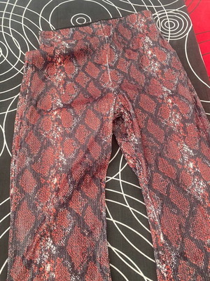 Pull&Bear pants with sequins and snake print size S like new