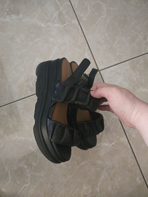 Geox Gardenia women's platform sandals black size 39 new