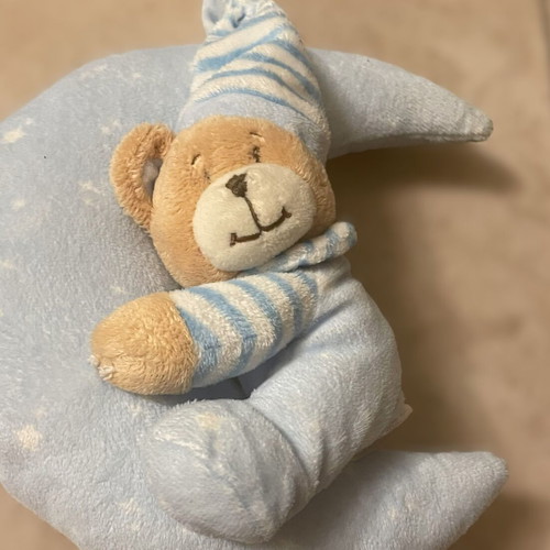 Musical crib toy moon teddy bear like new