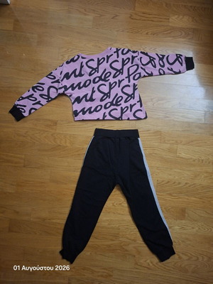 Sprint girls' tracksuit set size 8, like new, black and pink