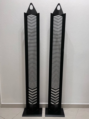 Metal black column CD holder used