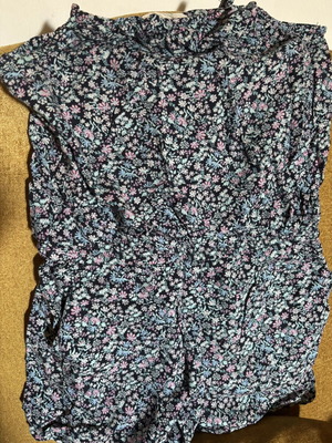 Floral blouse shorts H&M like new, adjustable, multicolor, size 158 cm