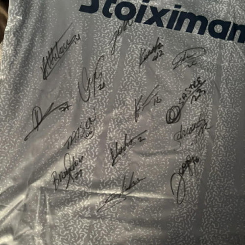 PAOK 24/25 third shirt authentic, new with 14 player autographs