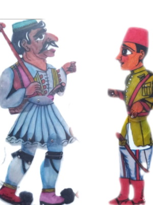 Semi-professional Karagiozis figures