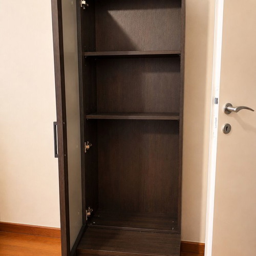 Floor mirror wenge with storage space like new