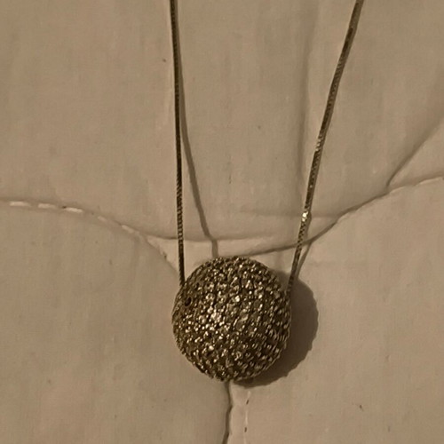 Italian 585 gold necklace like new with stones, 46 cm length