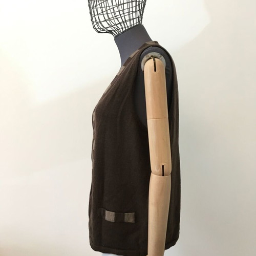 Francesca Mercuriali 100% merino vest M like new, brown