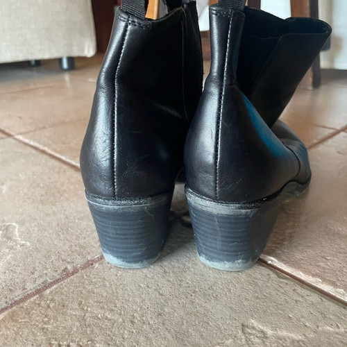 S.Oliver black ankle boots used, size 40, 5 cm heel