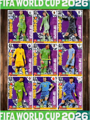 Top Keeper FIFA World Cup 2026 Adrenalyn XL cards new, set of 9
