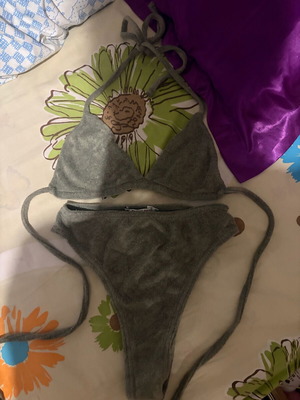 Highwaist terry swimwear Marmalady like new, gray, size S
