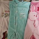 Baby girl outing rompers used, pack of 9