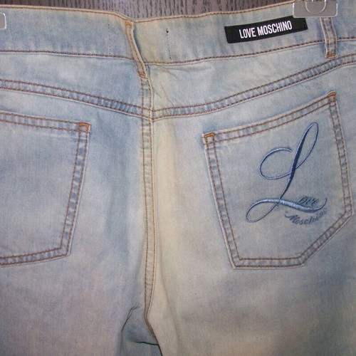 Love Moschino "Tequila Bum Bum" Pants Brand New Turquoise Size 31