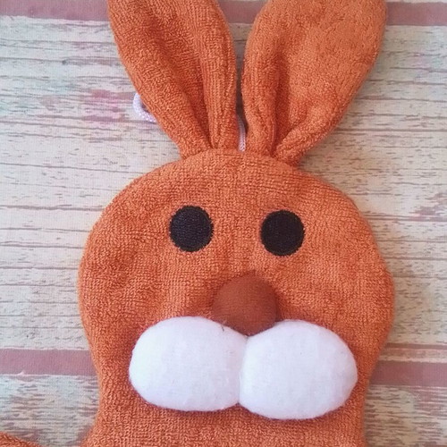 Children's plush bath bunny Müller & Herber new