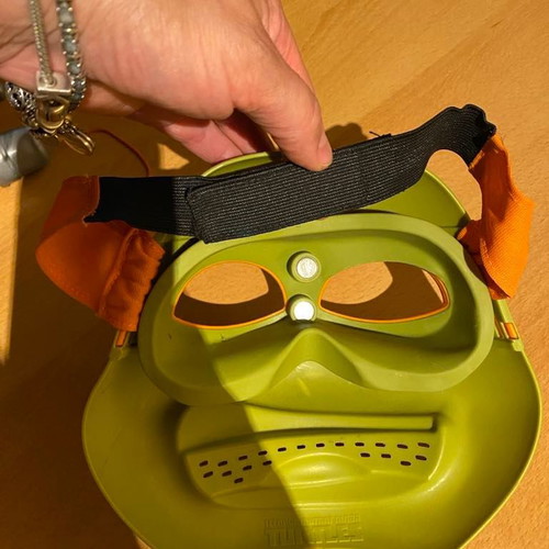 Ninja Turtle mask and weapons used