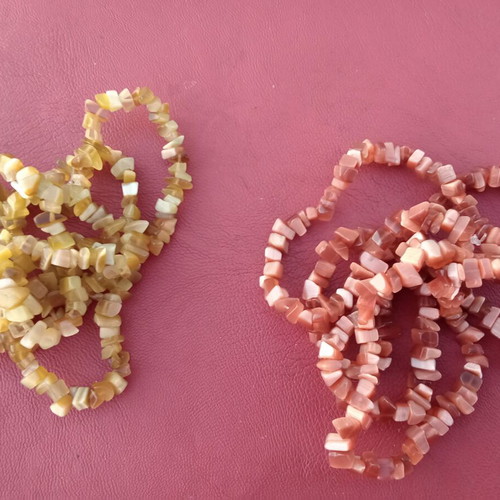 Set of decorative chip beads for crafts and jewelry