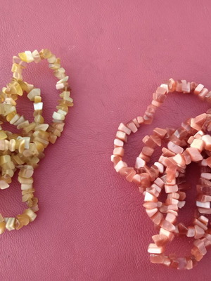 Set of decorative chip beads for crafts and jewelry