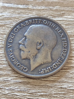 Νόμισμα Great Britain One Penny 1917 μεταχειρισμένο, George V