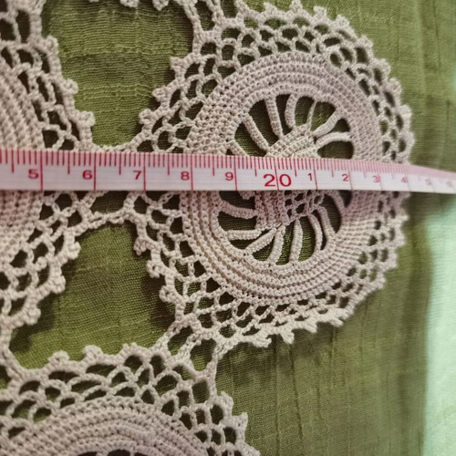 Crochet square like new, placemat 36x24 cm