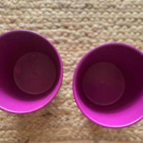Ceramic storage vases used, pack of 2, purple
