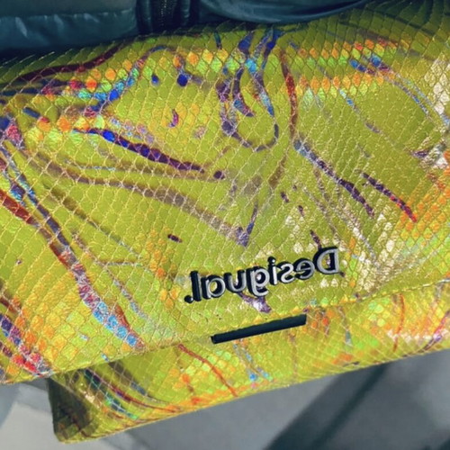 Desigual crossbody bag iridescent snakeprint multicolored like new