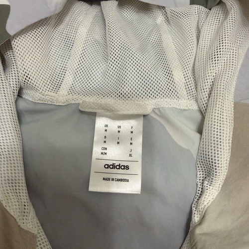 Adidas windbreaker jacket like new, white and green, size M